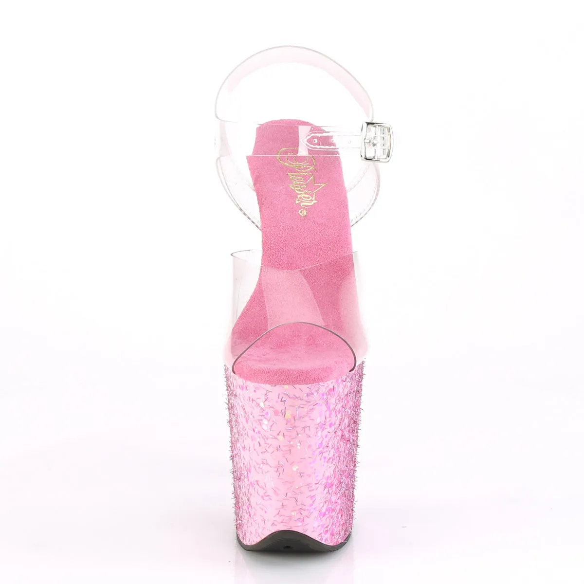 FLAMINGO-808CF  Clear/Pink Confetti