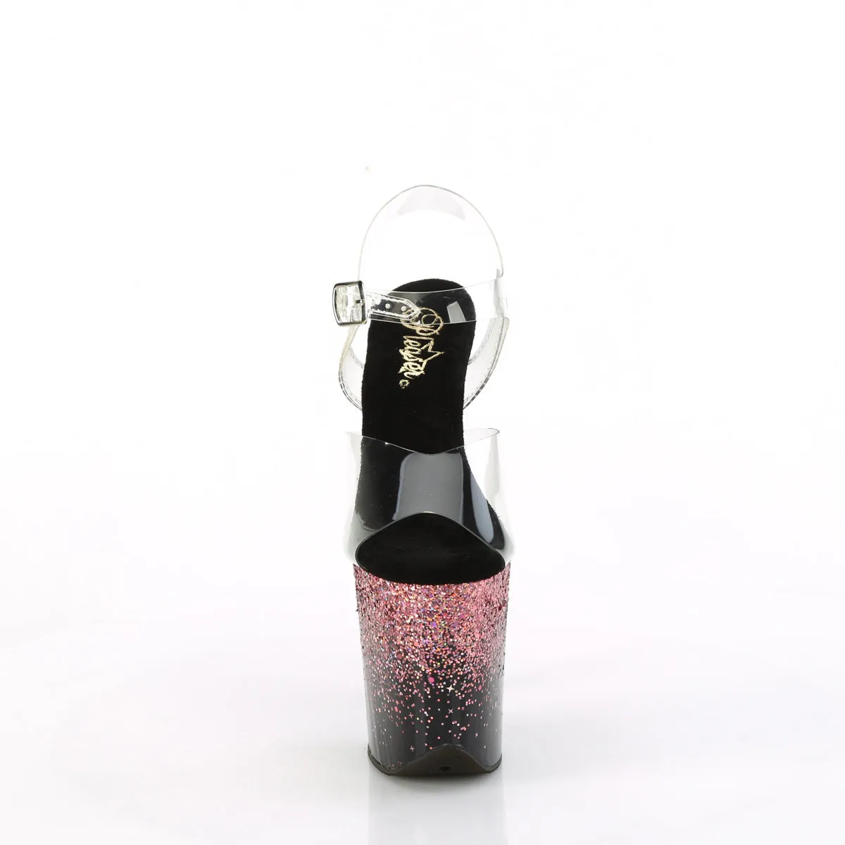 FLAMINGO-808SS  Clear/Black-Pink Multi Glitter