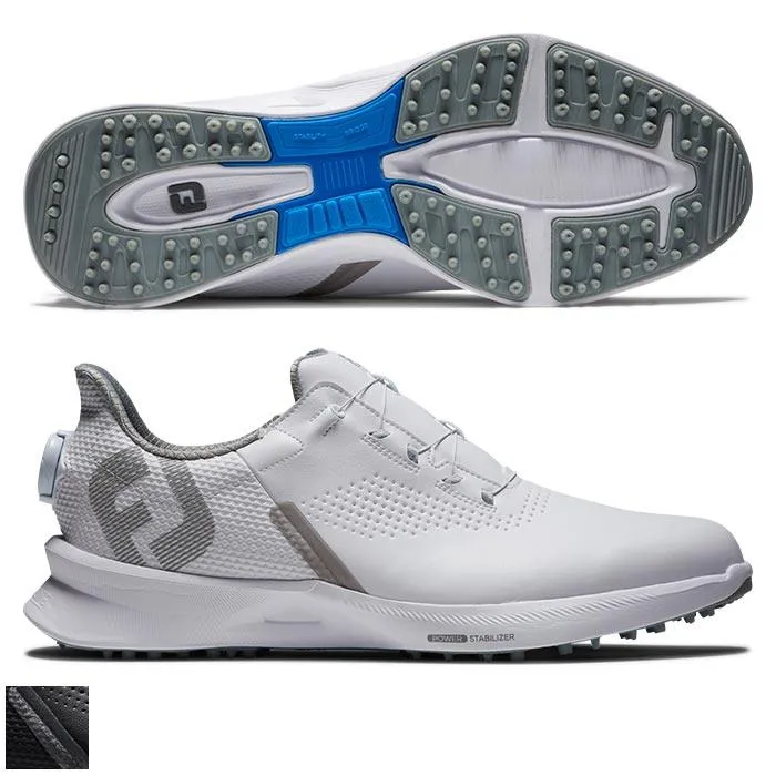 Footjoy FJ Fuel BOA Shoes 8.0 Black/Black/Blue (55449) XW