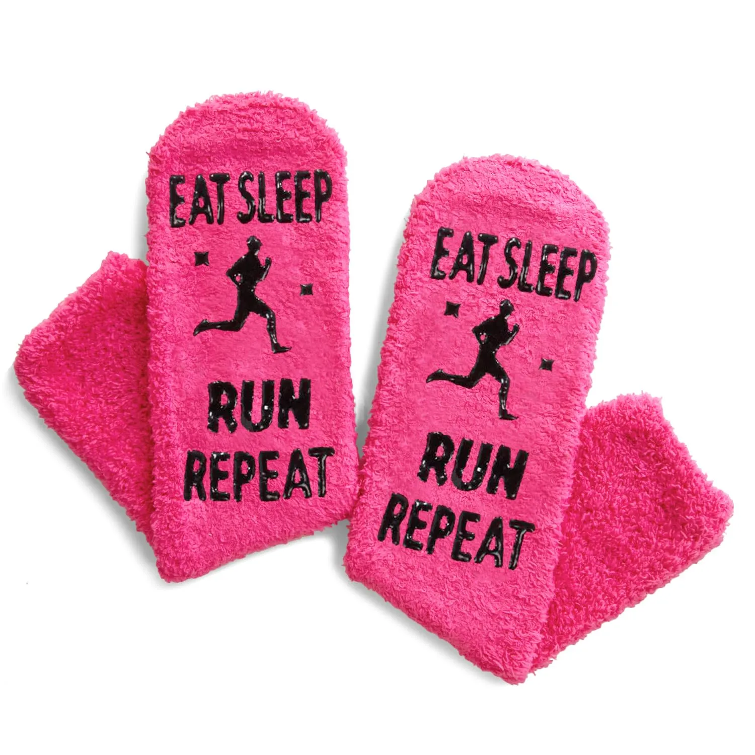 Funny Running Socks For Women Runner - Fuzzy Socks, Running Gifts For Her, Funny Running Gifts Women, Gifts For Runners Female Women