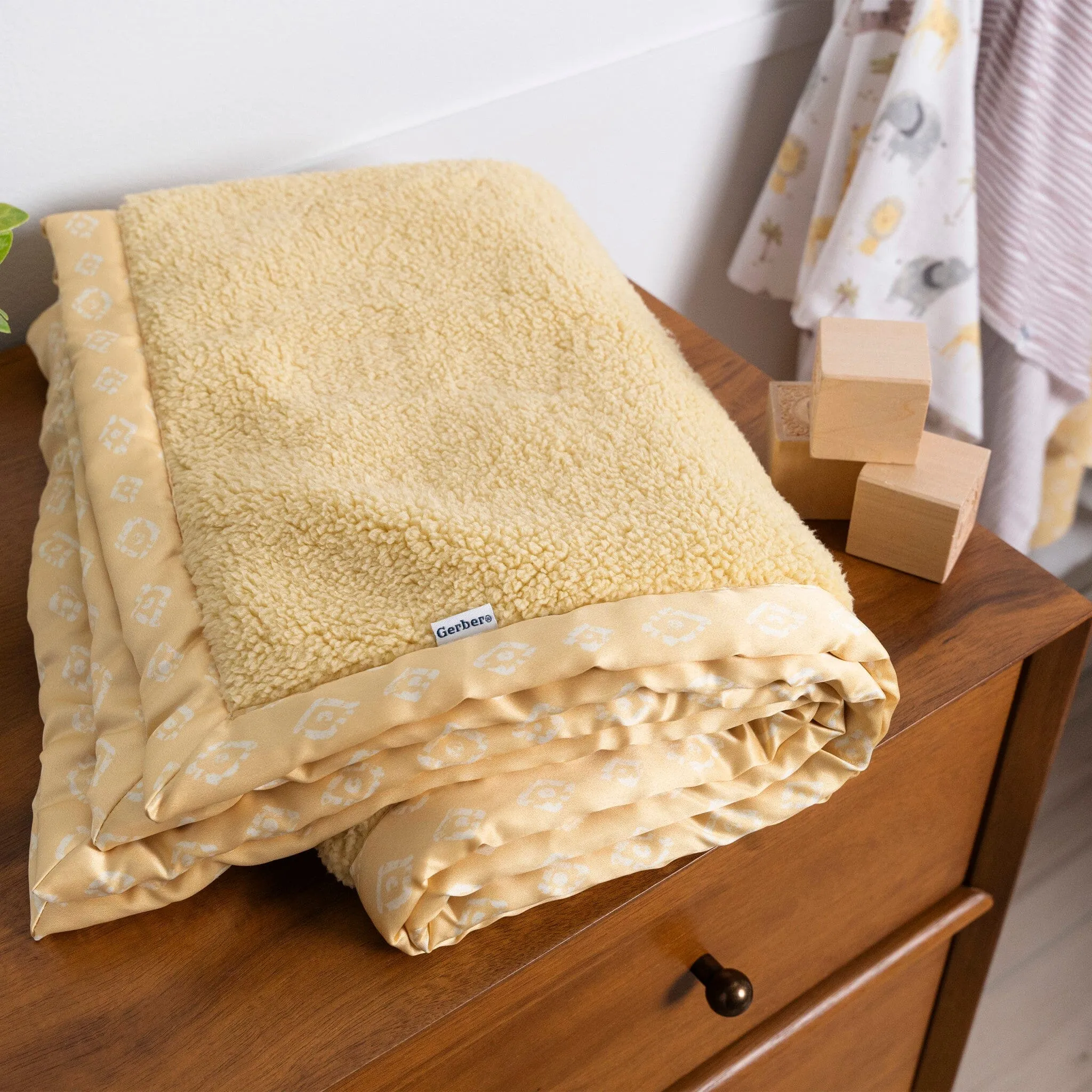 Geo Trim Plush Blanket