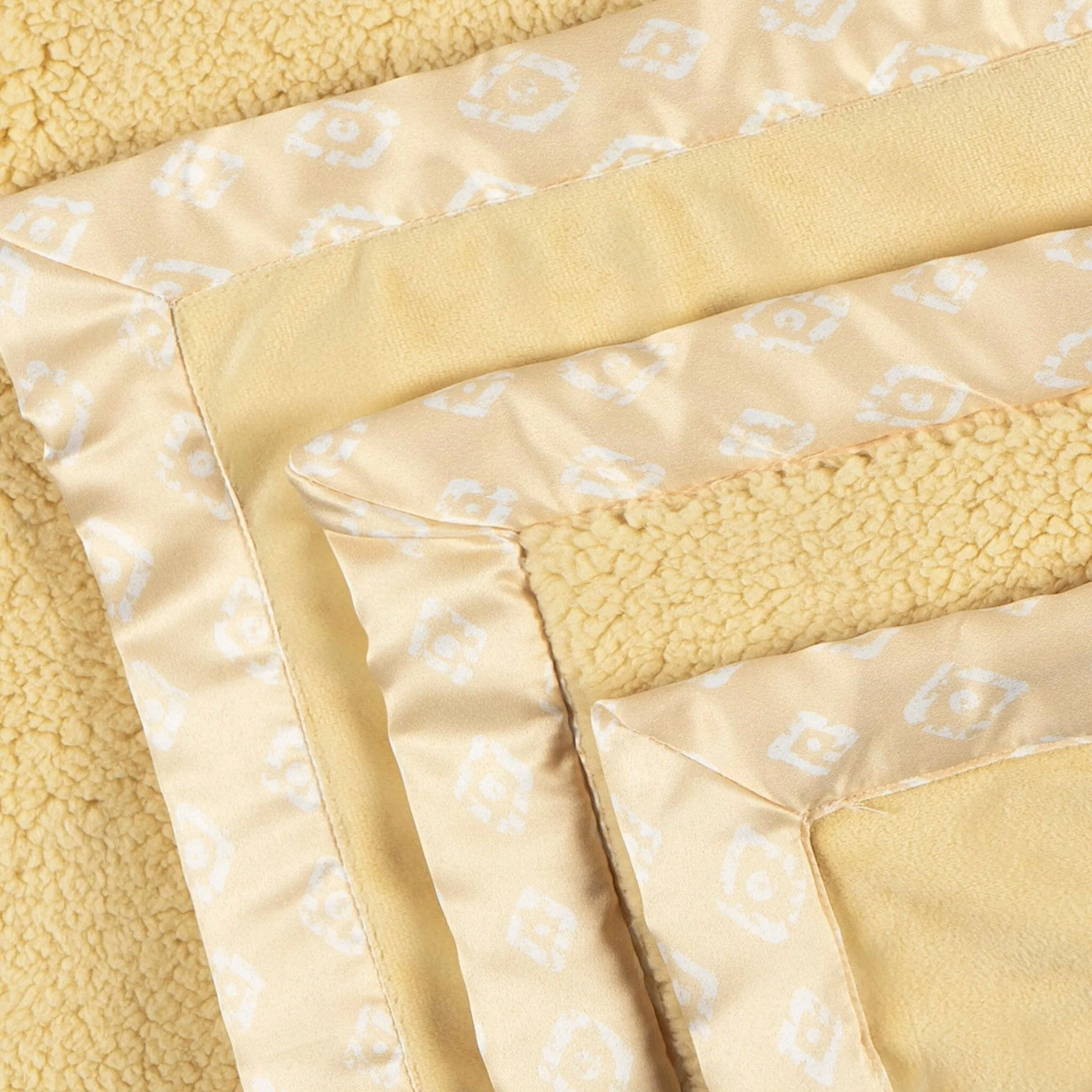 Geo Trim Plush Blanket