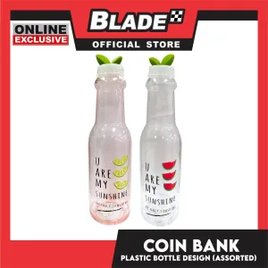 Gifts Coin Bank Plastic Bottle Design (Assorted Designs and Colors)