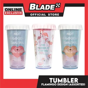 Gifts Tumbler Flamingo 450ml AP1498 (Assorted Designs and Colors)
