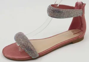 Glittery Sequined Low Heel Dressy Sandal