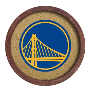 Golden State Warriors: "Faux" Barrel Framed Cork Board