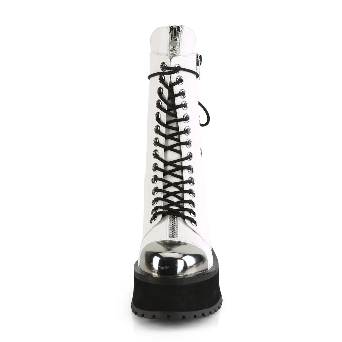 GRAVEDIGGER-14  White Vegan Leather