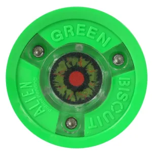 Green Biscuit Ice Hockey Training Puck - Alien