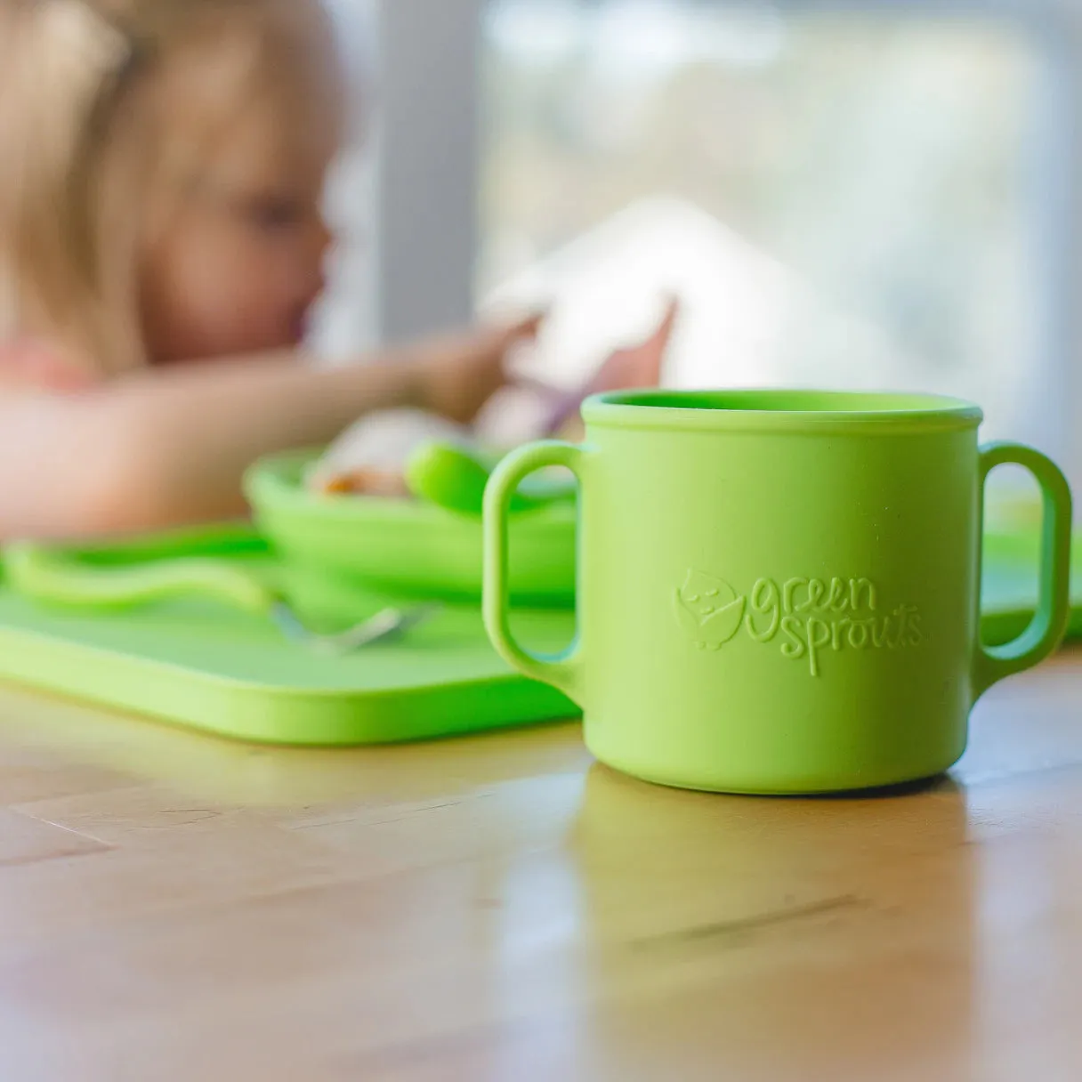 Green Sprouts Learning Cup Made From Silicone - Green (12M )