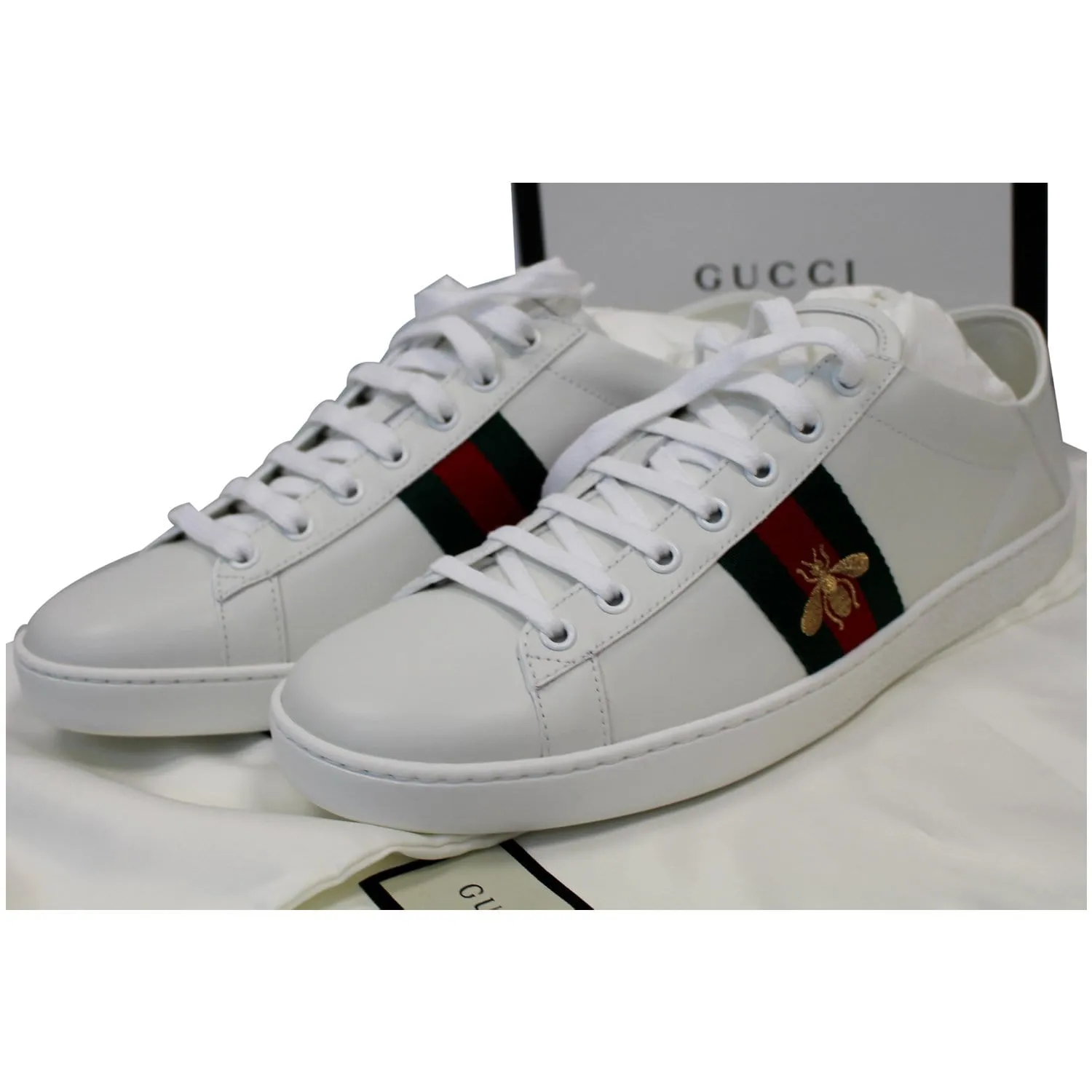 GUCCI Ace Classic Low Top Sneakers White 475208 US 11 - 20% OFF