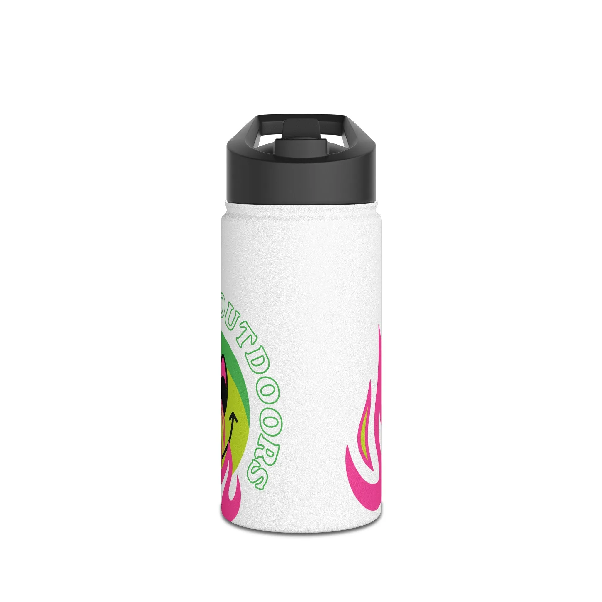 Happy Camper Stainless Steel Water Bottle, Standard Lid