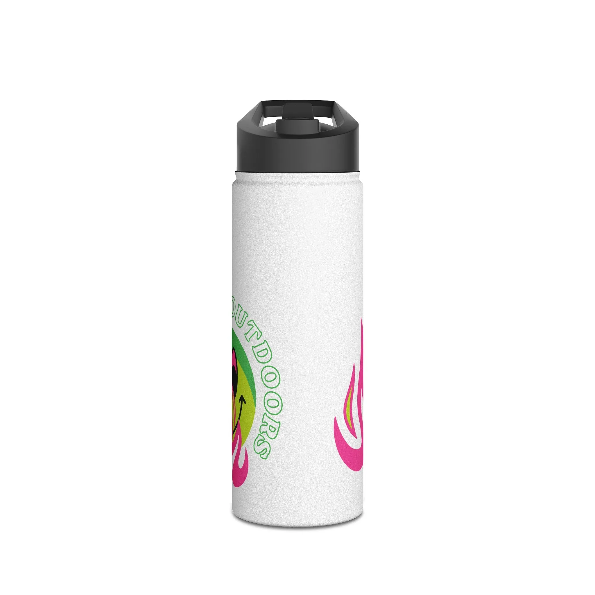 Happy Camper Stainless Steel Water Bottle, Standard Lid