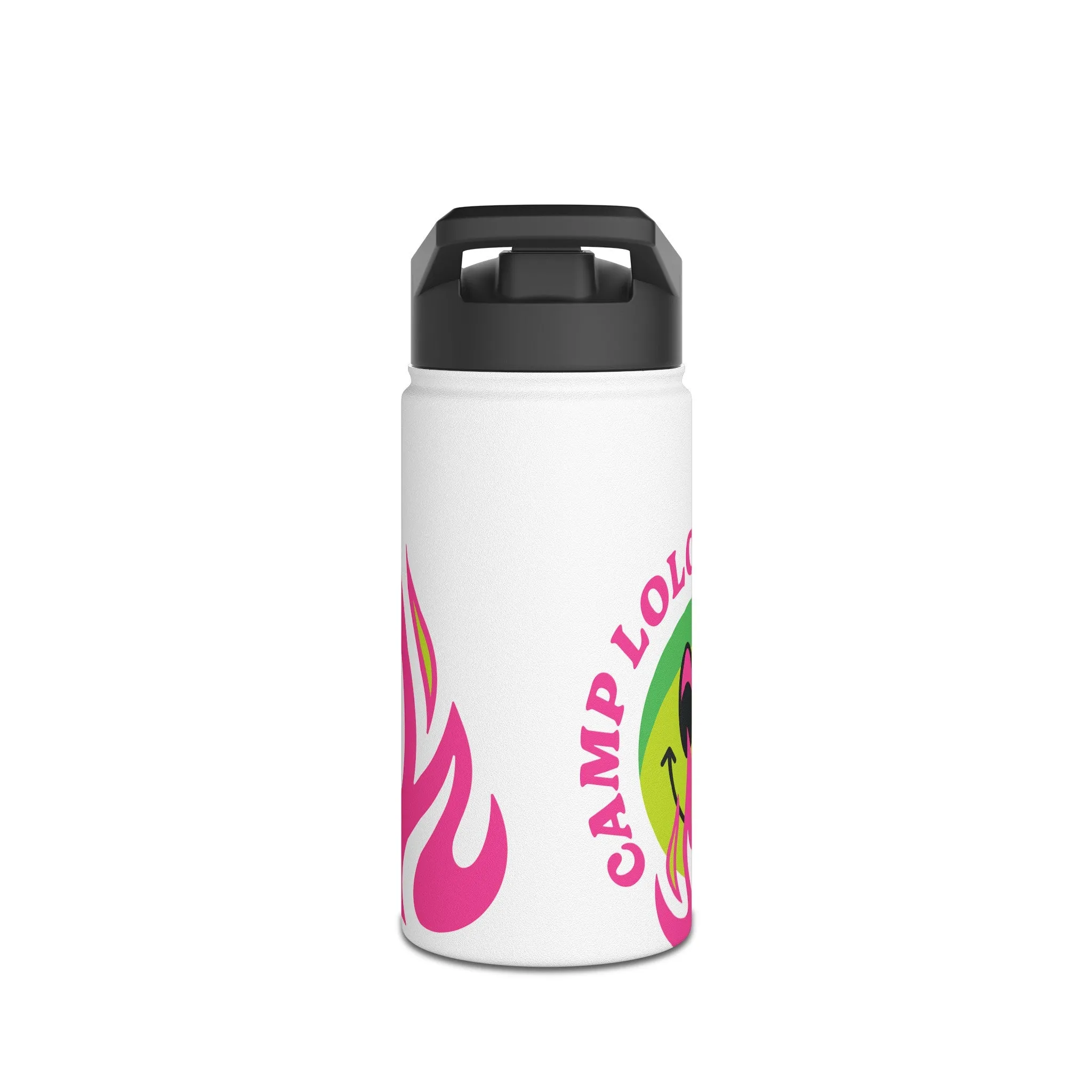 Happy Camper Stainless Steel Water Bottle, Standard Lid