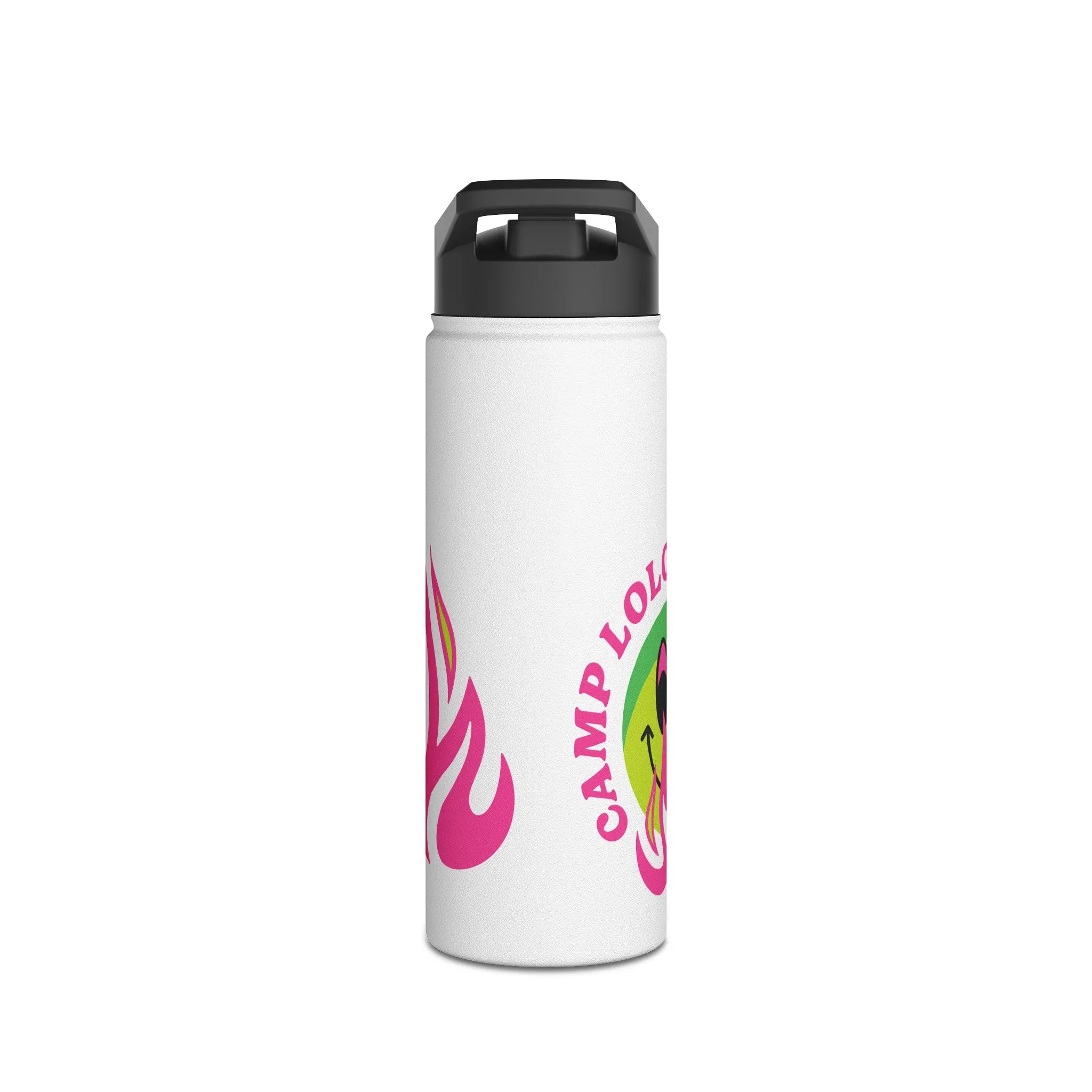 Happy Camper Stainless Steel Water Bottle, Standard Lid
