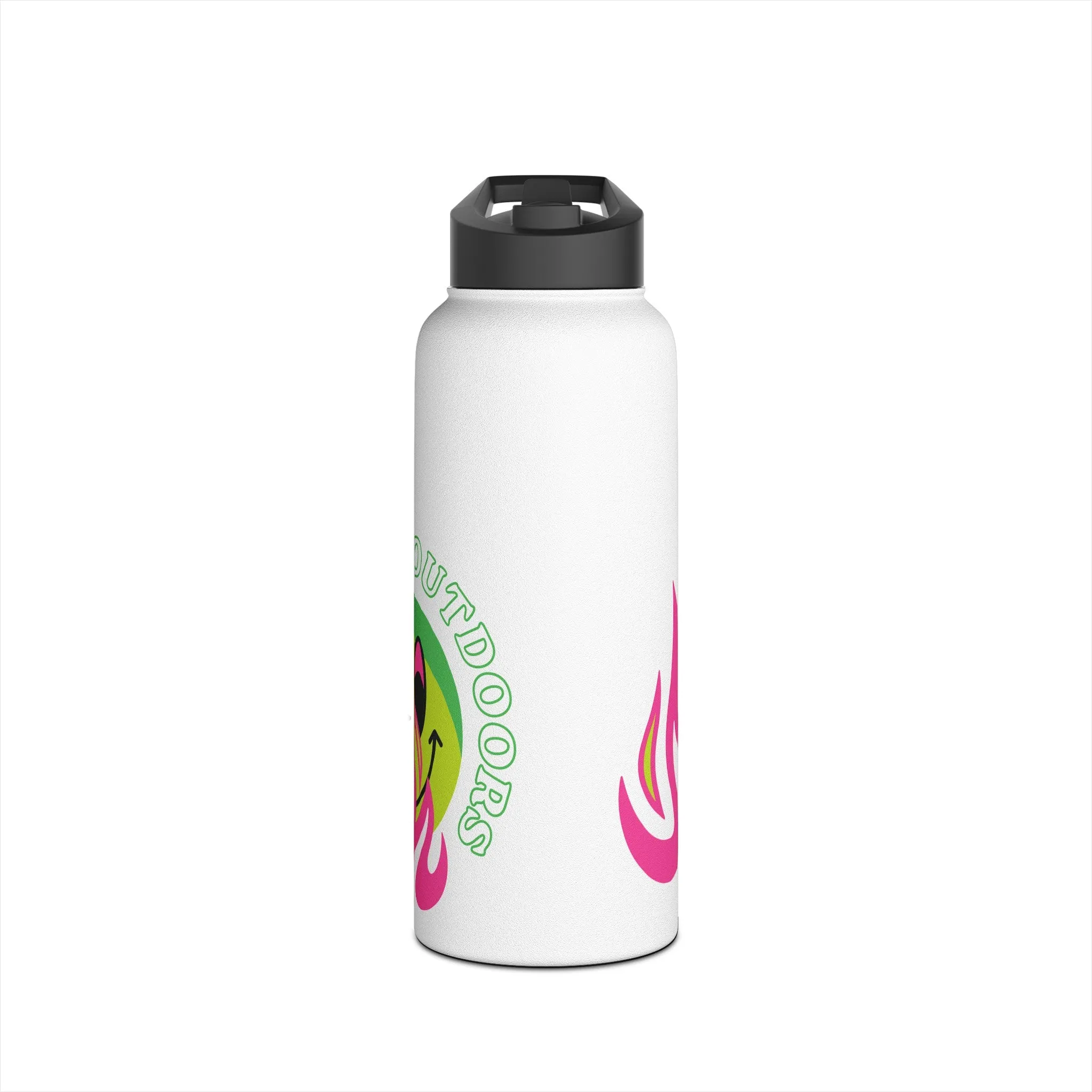 Happy Camper Stainless Steel Water Bottle, Standard Lid