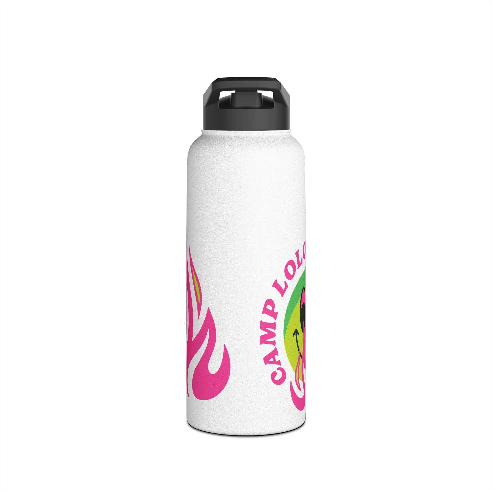 Happy Camper Stainless Steel Water Bottle, Standard Lid
