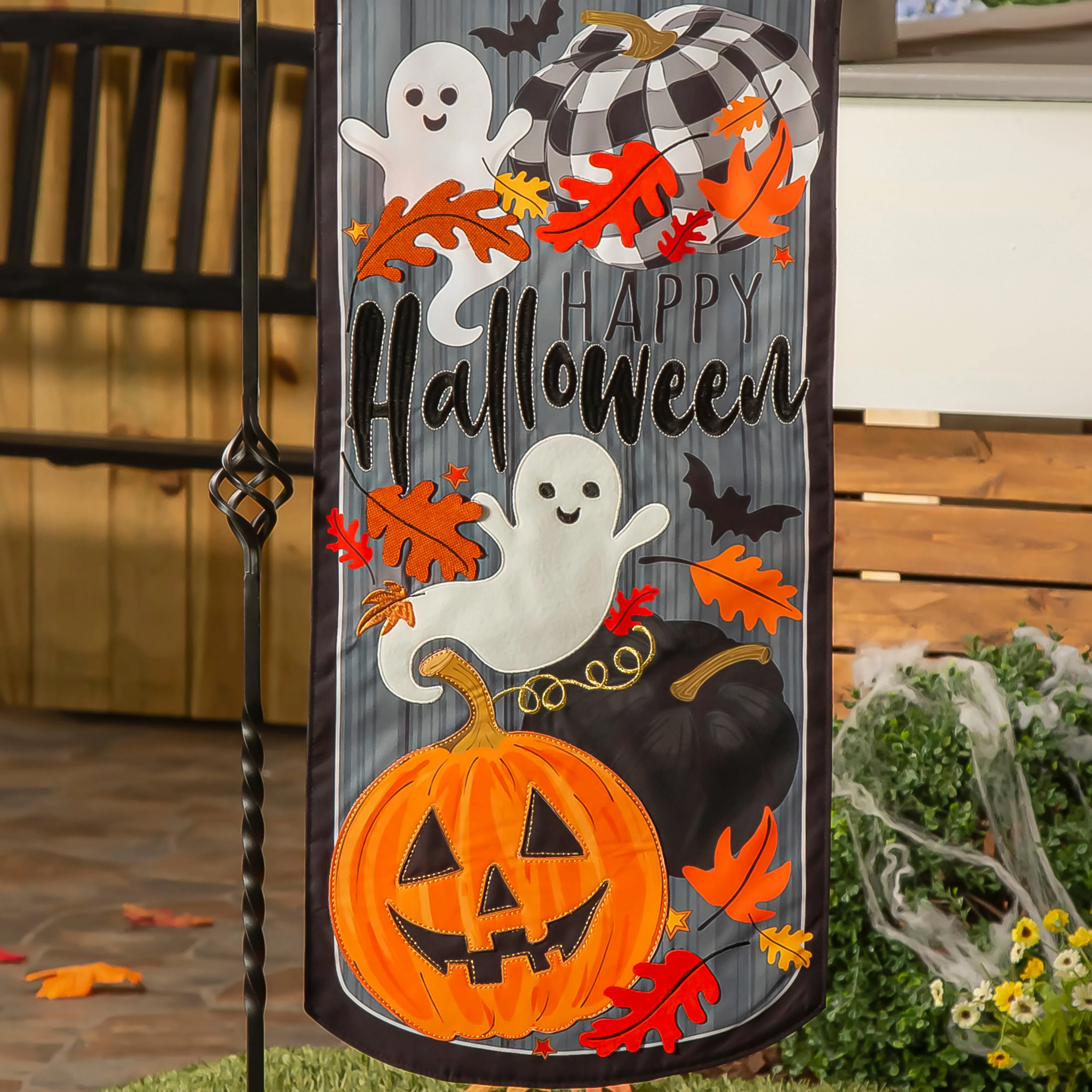 Happy Halloween Everlasting Impressions Textile Décor,14l10976xl