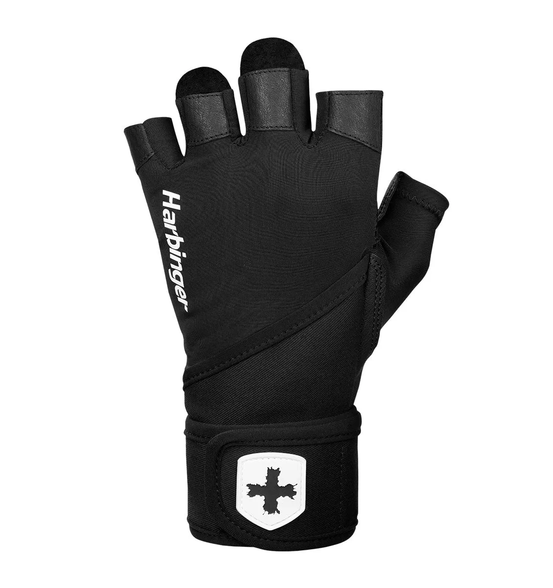 Harbinger Pro Wrist Wrap Weight Lifting Gloves 2.0 - Black