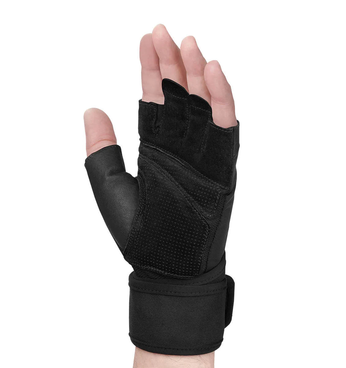 Harbinger Pro Wrist Wrap Weight Lifting Gloves 2.0 - Black