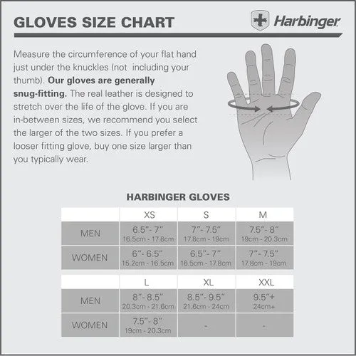Harbinger Unisex's Training Wristwrap Gloves 2.0 - Black
