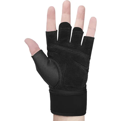Harbinger Unisex's Training Wristwrap Gloves 2.0 - Black