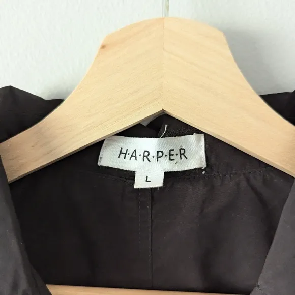 Harper Black White Zip Up Removable Vest Longline Jacket