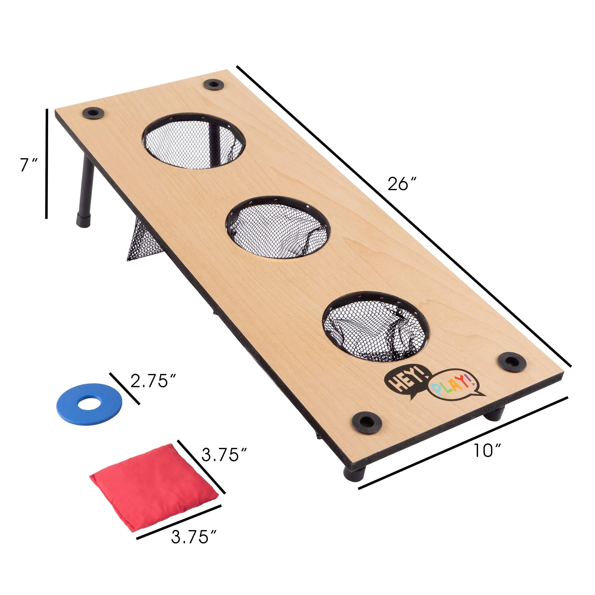 Hey! Play! 2-in-1 Washer Pitch and Beanbag Toss Set - Indoor or