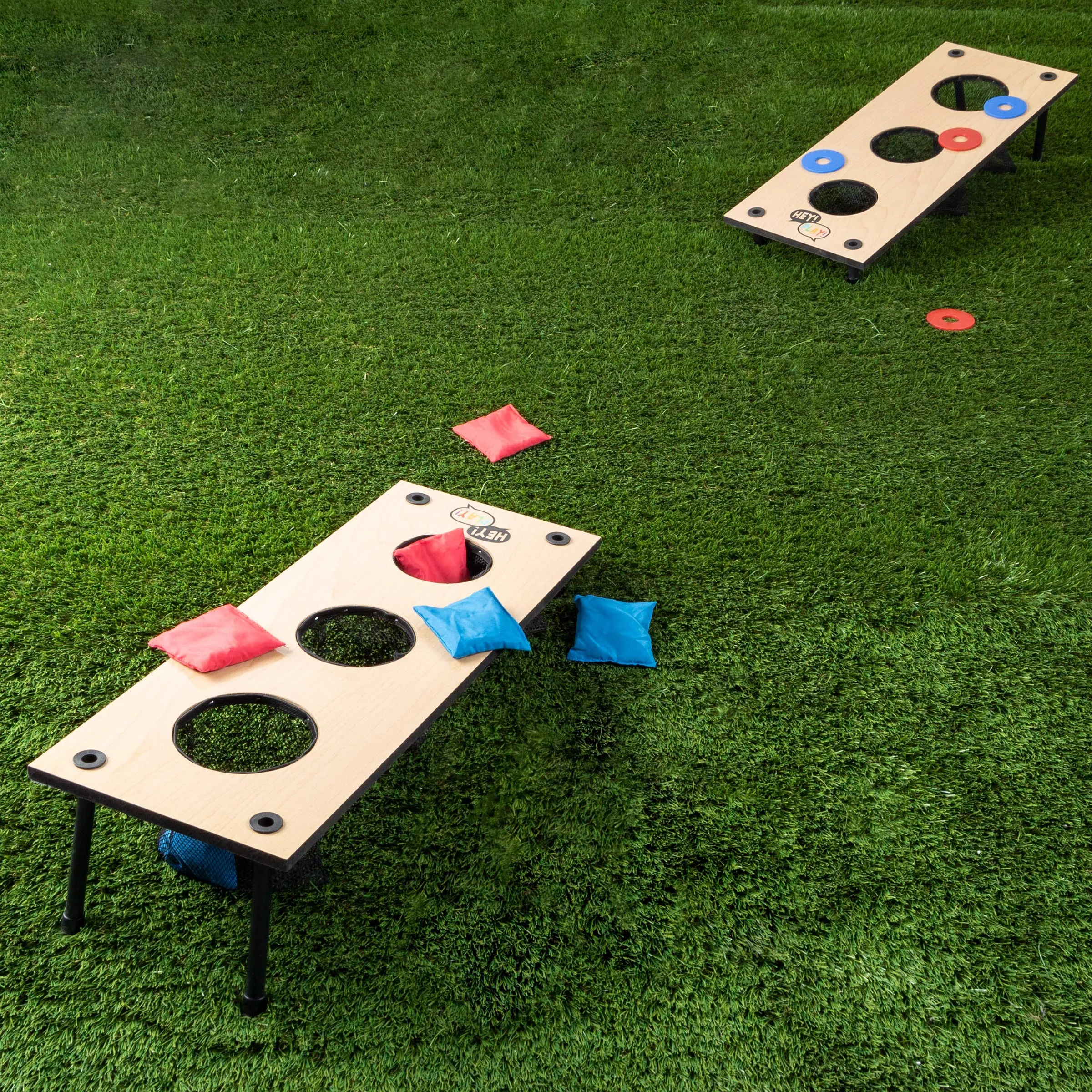 Hey! Play! 2-in-1 Washer Pitch and Beanbag Toss Set - Indoor or