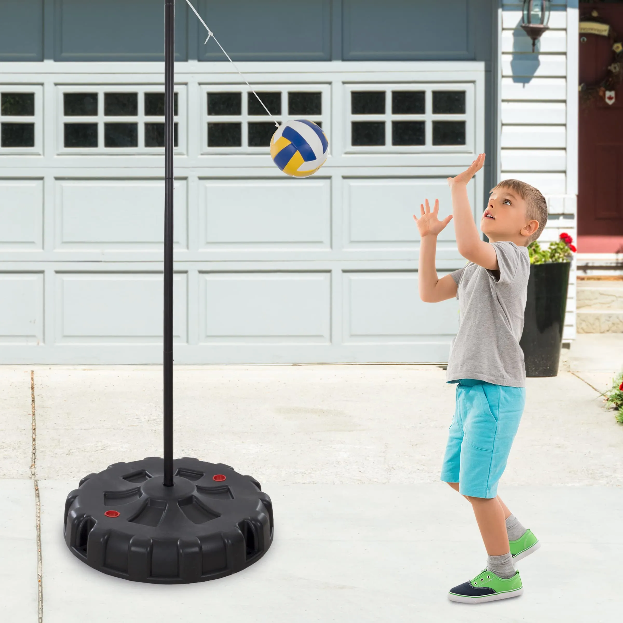 Hey! Play! Portable Tetherball Complete Outdoor Game Set with se