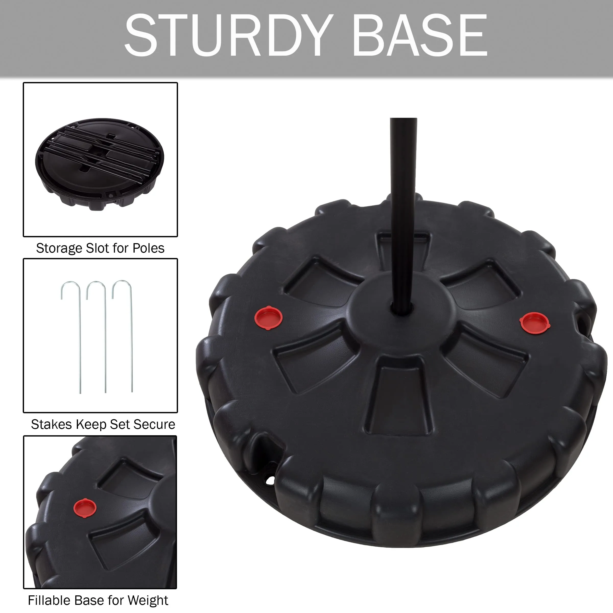 Hey! Play! Portable Tetherball Complete Outdoor Game Set with se