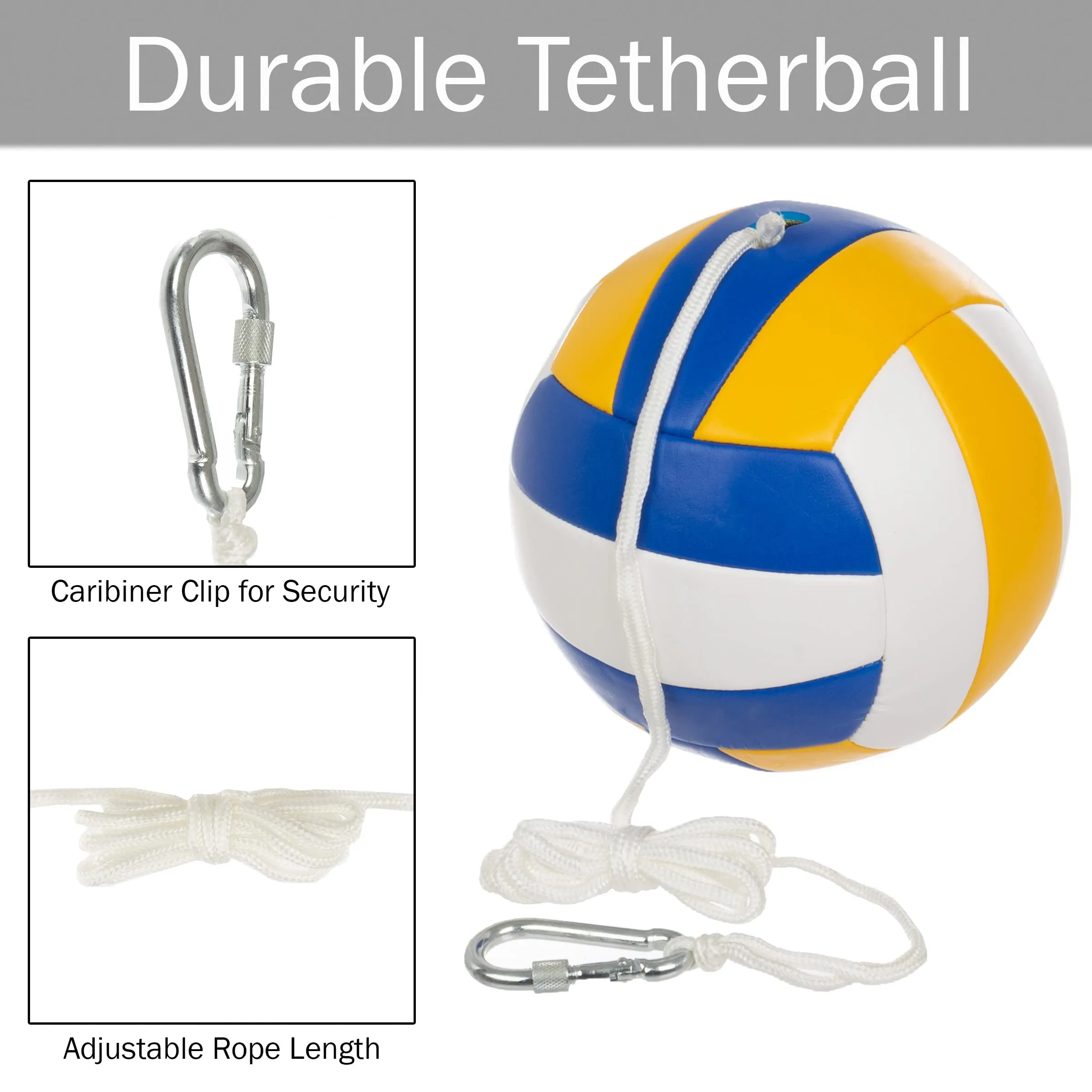 Hey! Play! Portable Tetherball Complete Outdoor Game Set with se