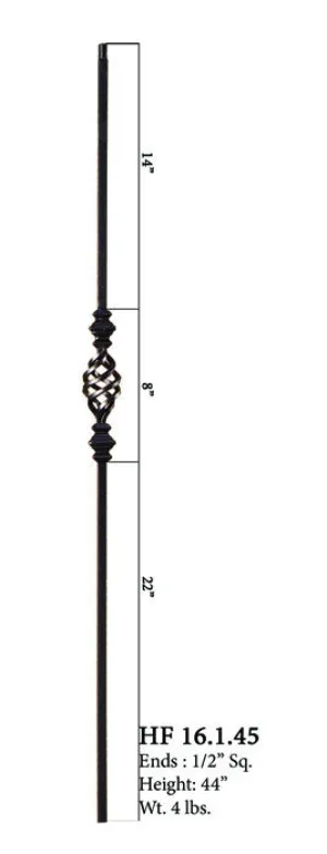 HF 16.1.45 Double Knucle Single Basket Iron Baluster