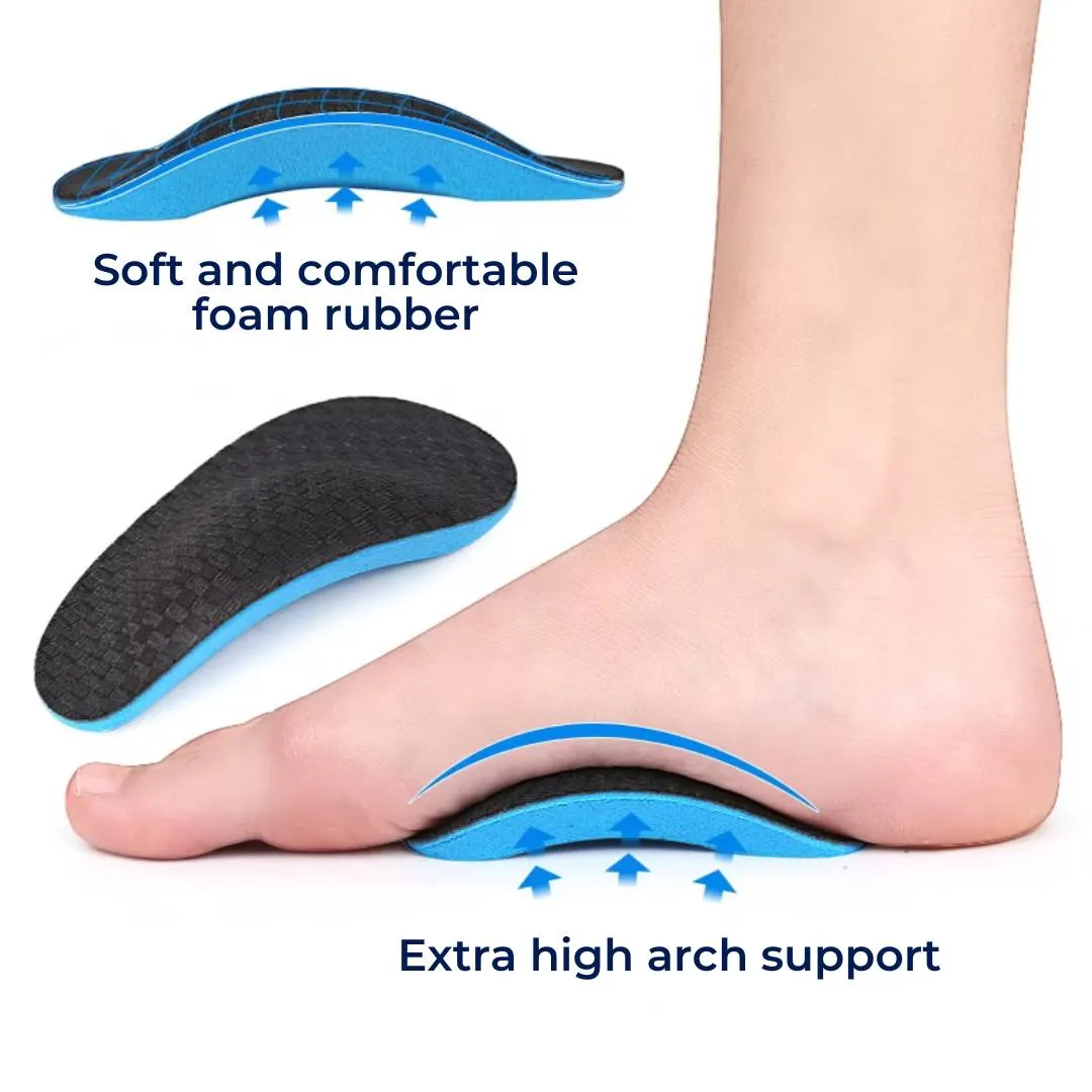 High Arch Support Shoe Inserts - Soft EVA Foam Cushioning for Comfort and Pain Relief in Sneakers & Everyday Footwear