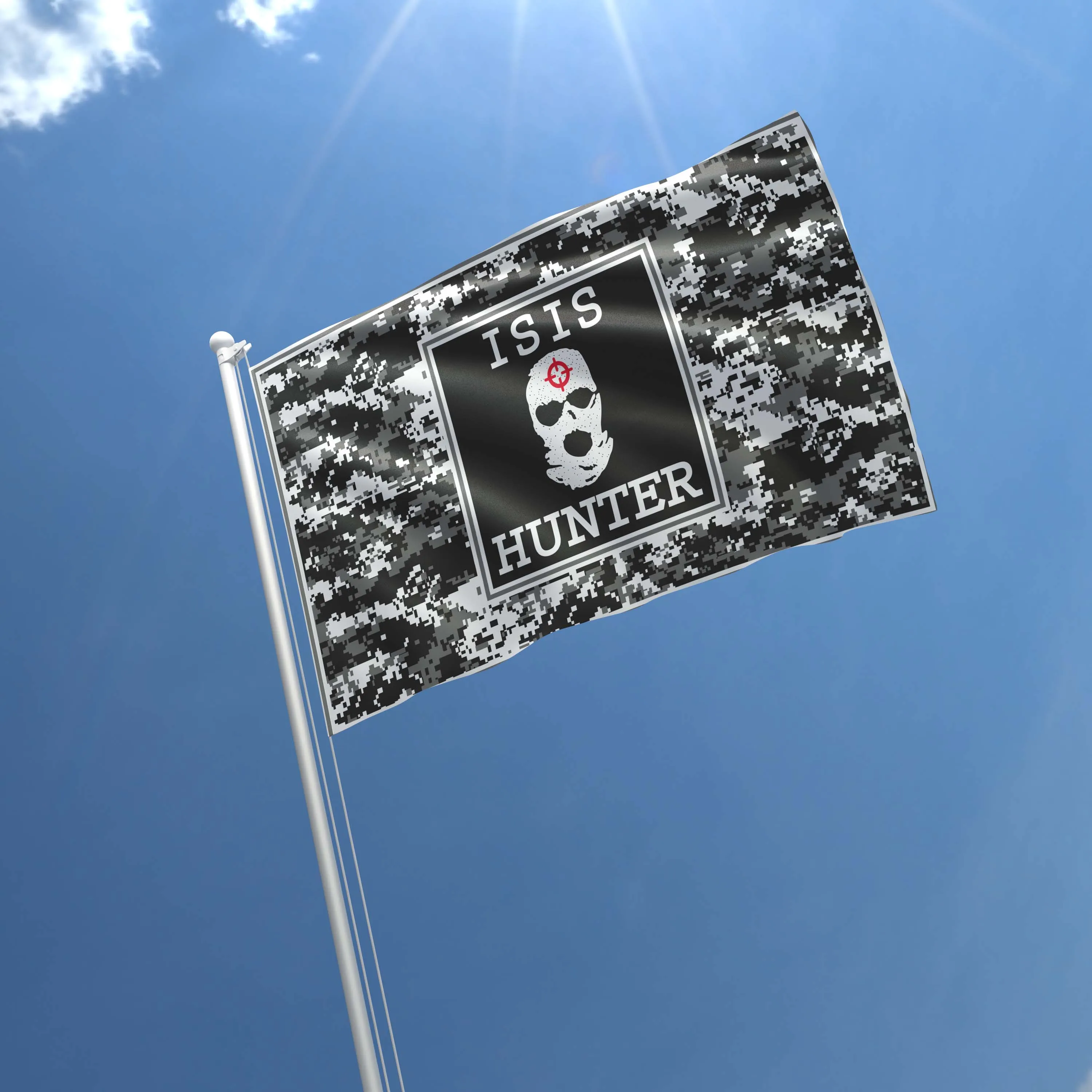 I Hunt ISIS Rats ISIS Hunter Flag Banner