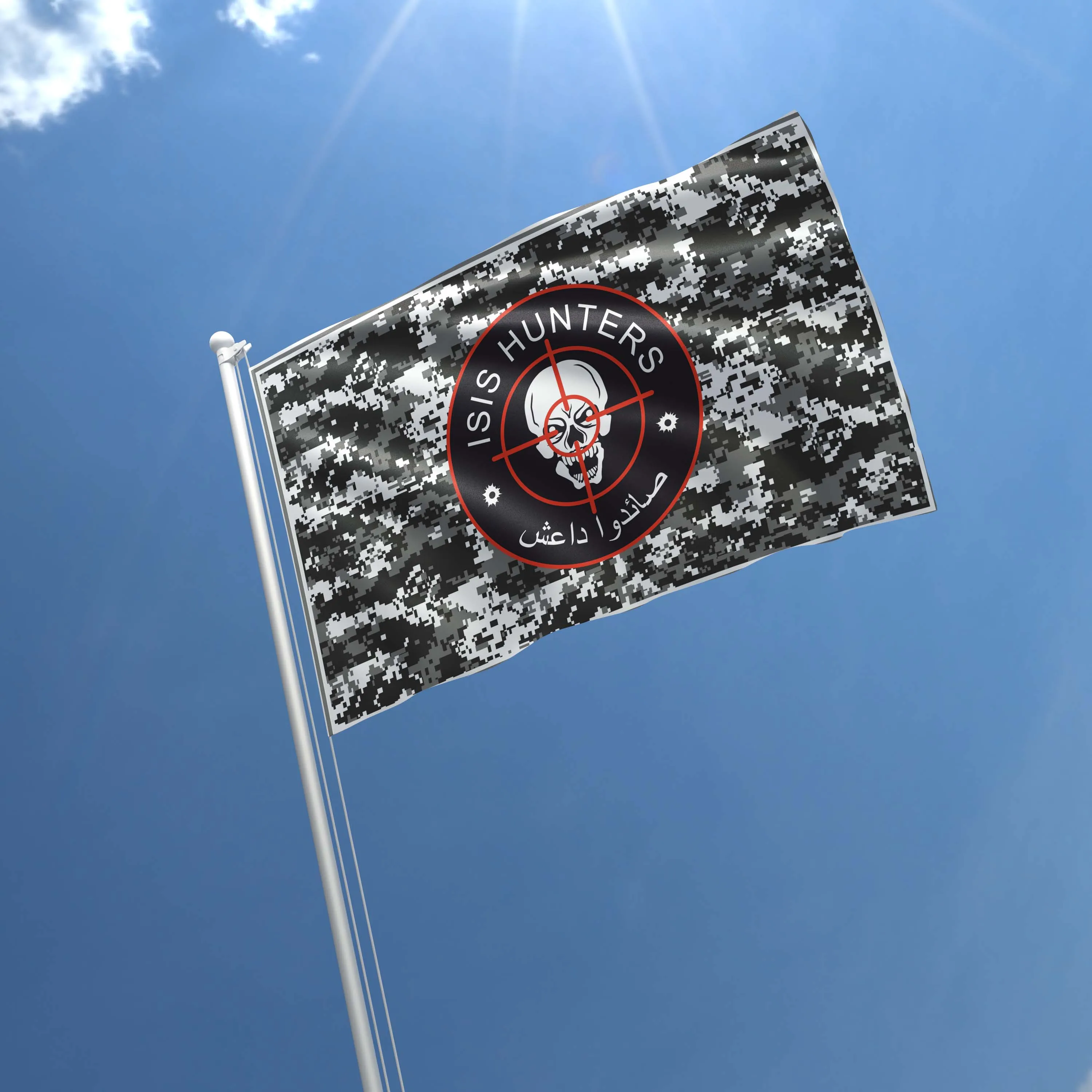 I Hunt ISIS Rats ISIS Hunter Flag Banner