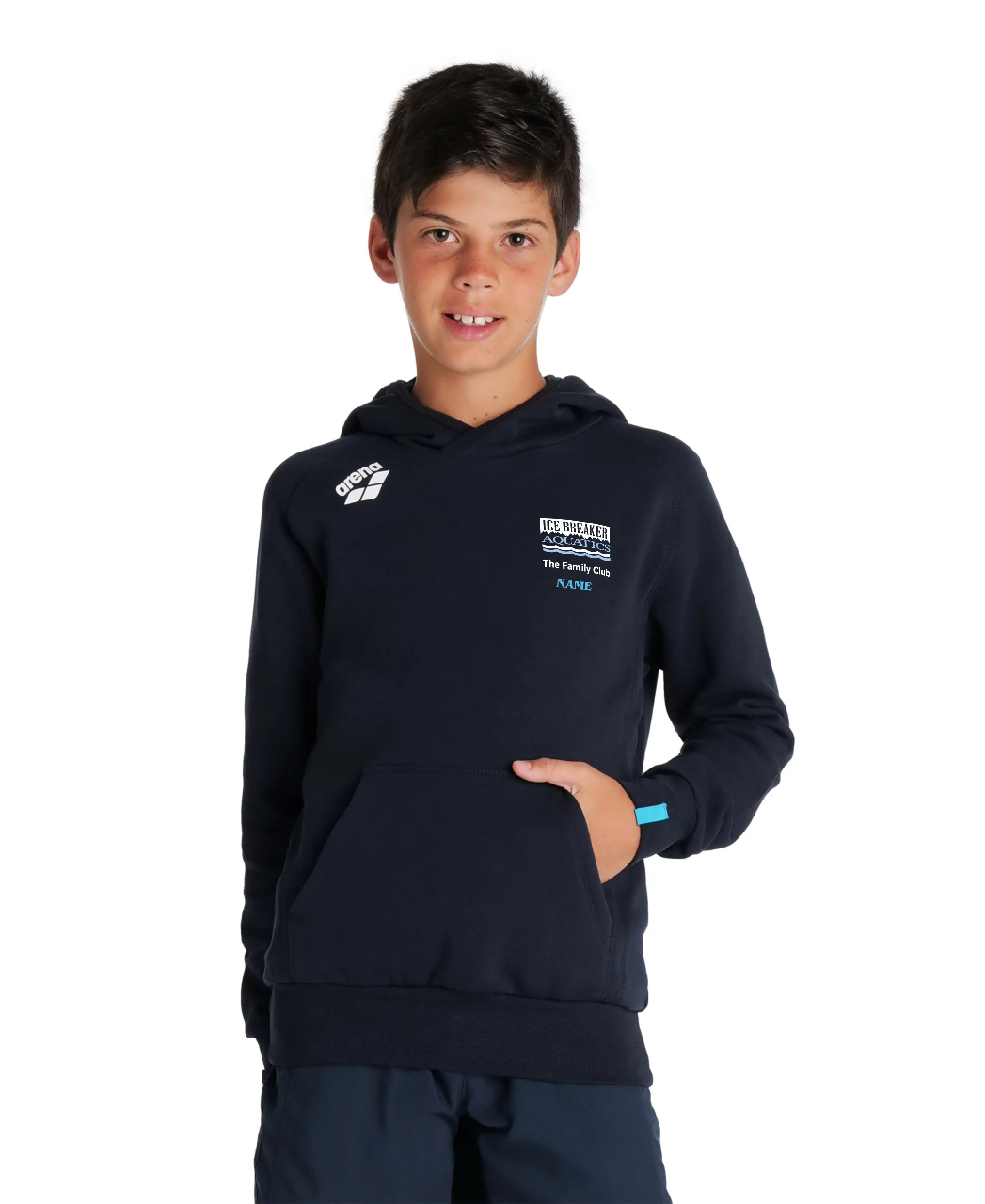 Ice Breaker Aquatics Jr Hooded Sweatshirt - Navy