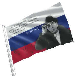Igor Stravinsky Russian Composer Flag Banner