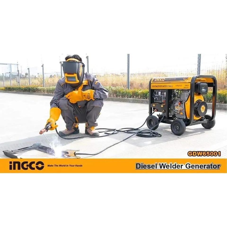 Ingco Diesel Generator (4.2KW/50HZ) & Welding Machine (50-180A) | 15 L - GDW65001