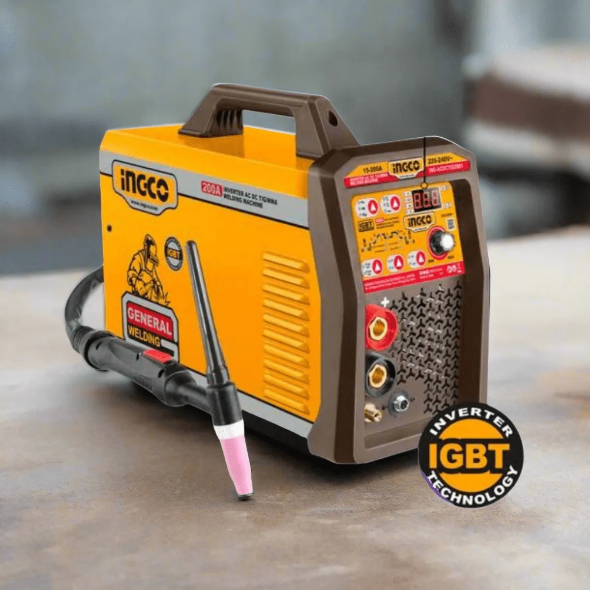 Ingco Inverter AC DC TIG/MMA Welding Machine 200A - ING-ACDCTIG2001