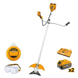 Ingco Lithium-Ion Cordless String Trimmer & Bush Cutter With Safety Goggle - CSTLI202522