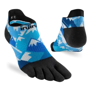 Injinji Artist Designed Womens No-Show Running Socks - Glacier