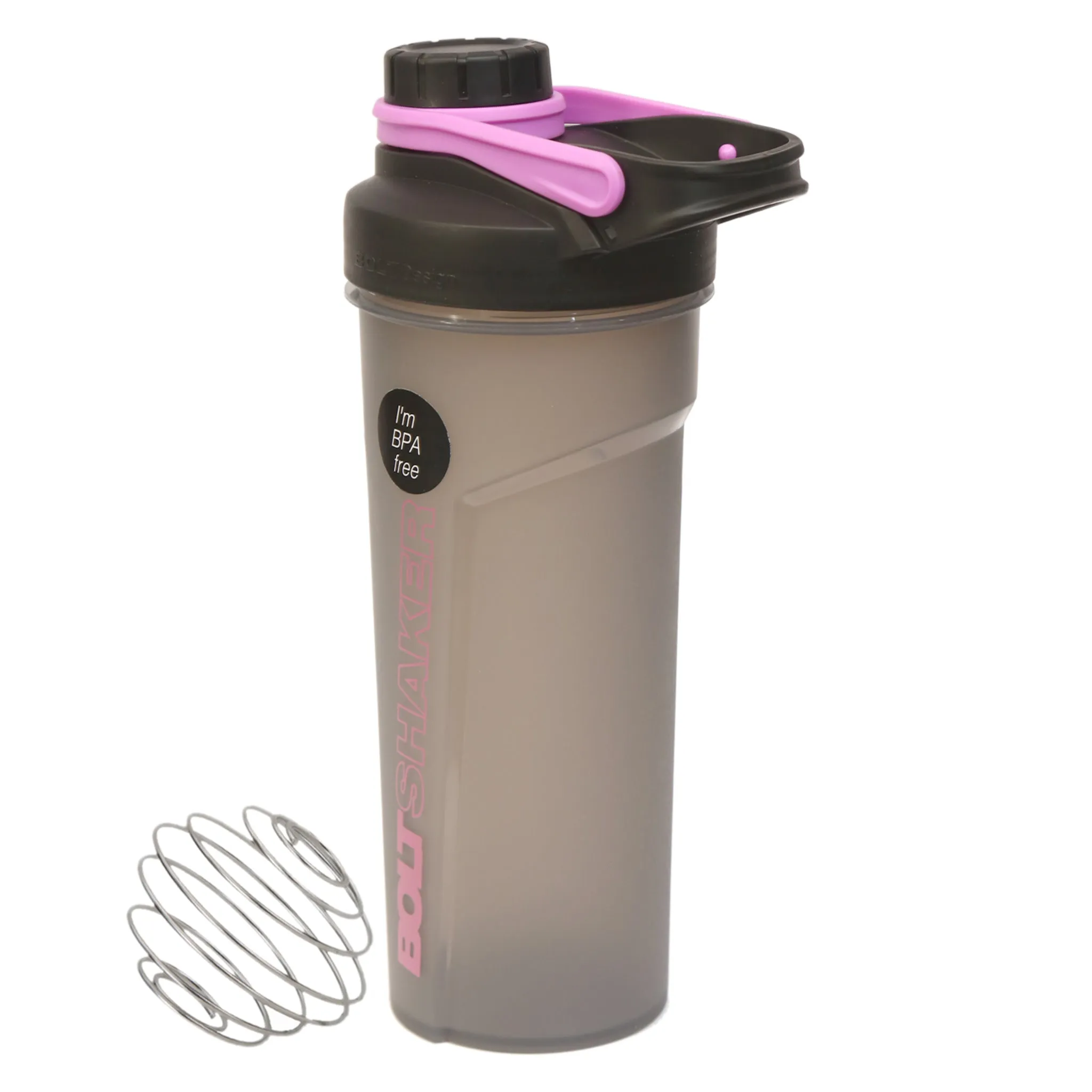 Jaypee Plus Bolt Shaker, with Wire Blending Ball, Plastic, 700ml, Grey Pink