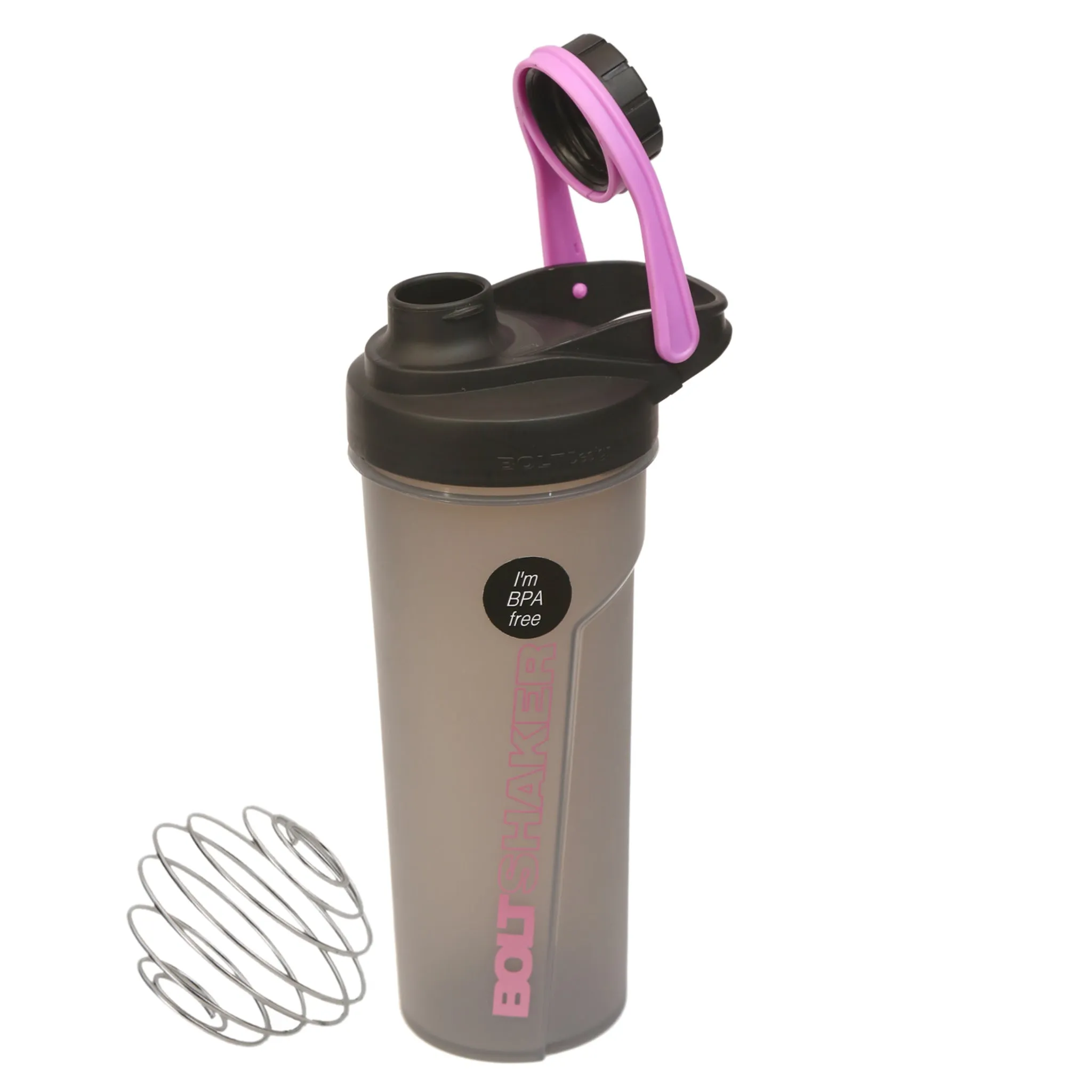 Jaypee Plus Bolt Shaker, with Wire Blending Ball, Plastic, 700ml, Grey Pink