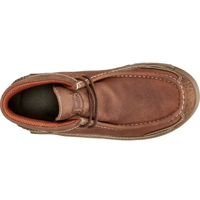 Justin Men's Crafton 4" Moc Toe WP Work Shoe -Brown- SE251
