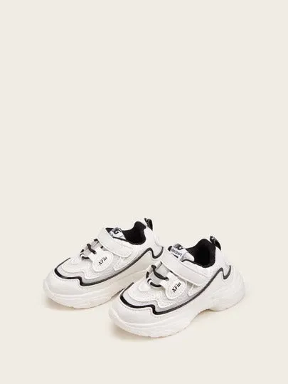 Kids Colorblock Letter Graphic Running Shoes- FDs