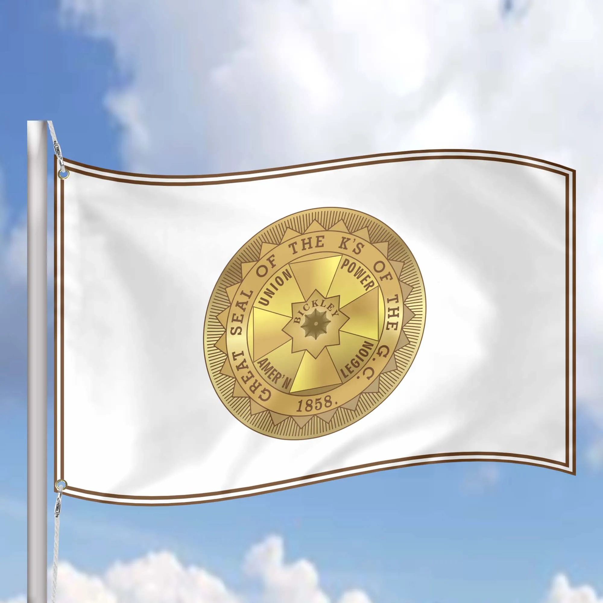 Knights of the Golden Circle KGC USA Flag Banner