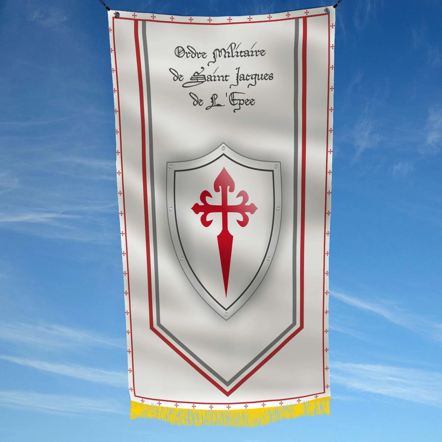 Knights Orders - Military Christian Western Europe Religious Societies Of Knights Flag Banner
