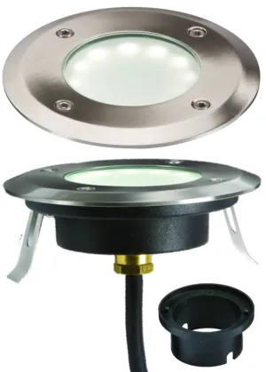 Knightsbridge LEDM08W1 230V IP65 1.7W  LED White Ground/Deck Light - Cool White 4000K