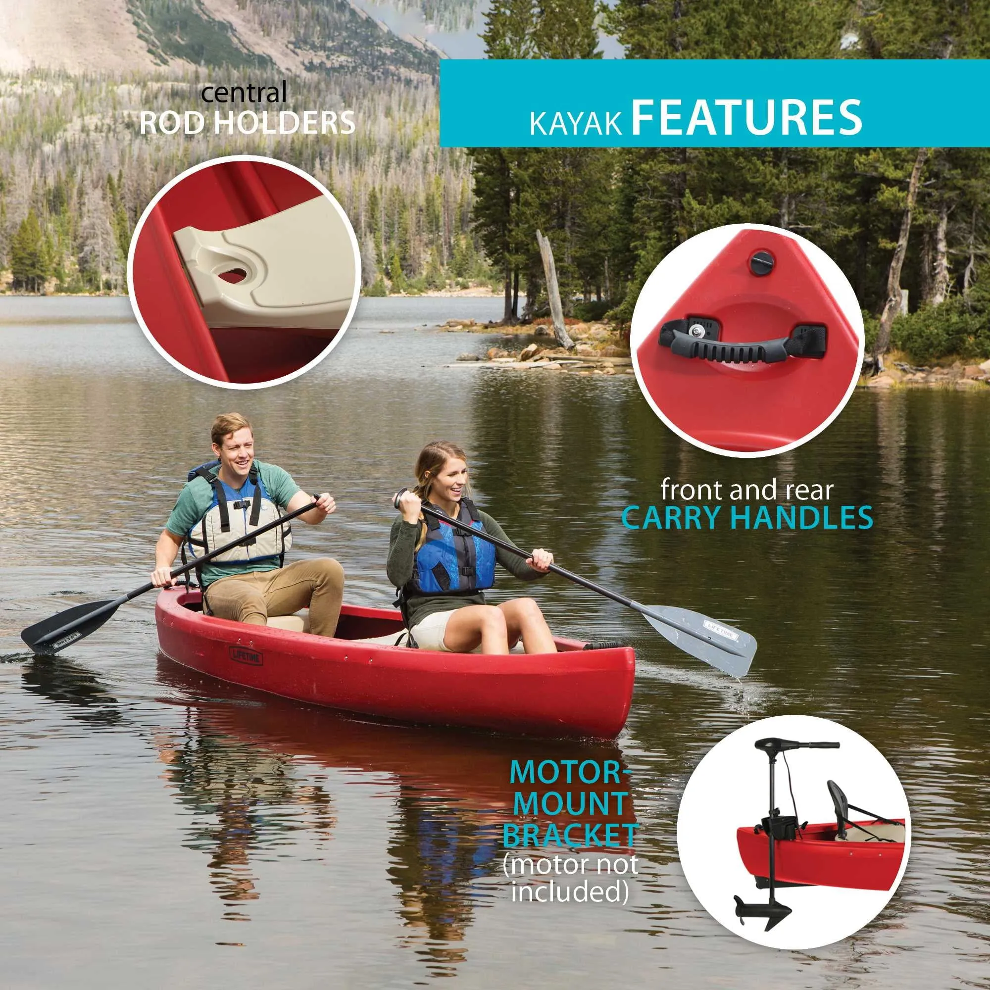 Kodiak 13 Ft Canoe, Red (90658)