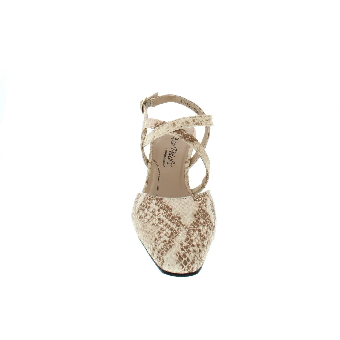 LA PUMP SLINGBACK W LOOP TOP STRAP ALMOND TOE